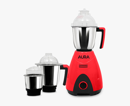 Aura AU7503CL 3 Jars Mixer Grinder - Red