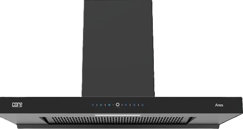 Core Chimney ARES 90cm Black Filterless | 1500m3/hr Suction