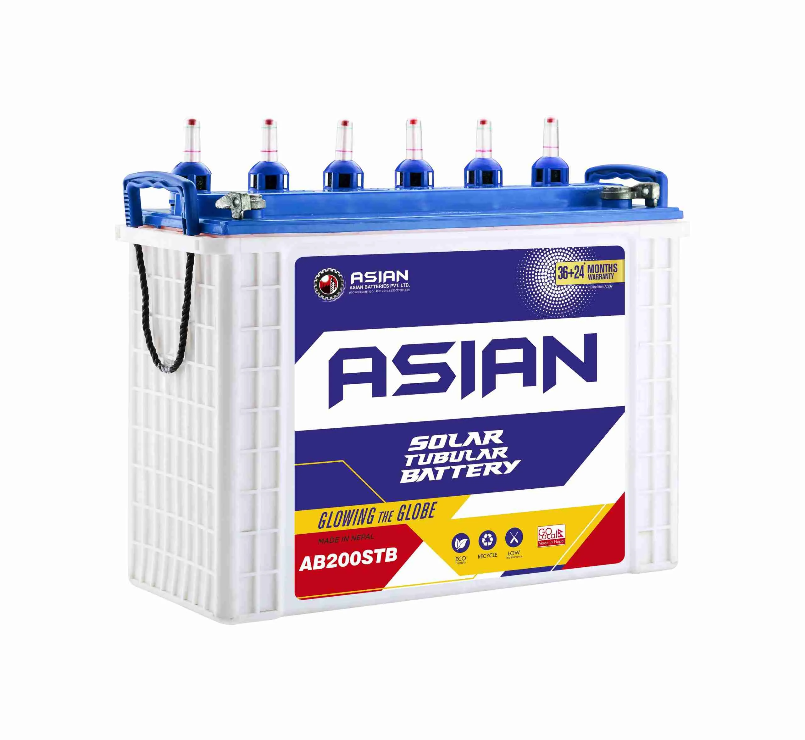 Asian Battery | Solar Tubular Batteries | AB200STB | 12V 200AH